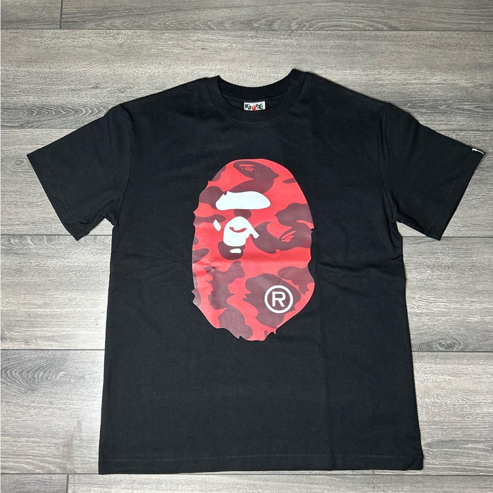 BAPE Black and Red Graphic Tee